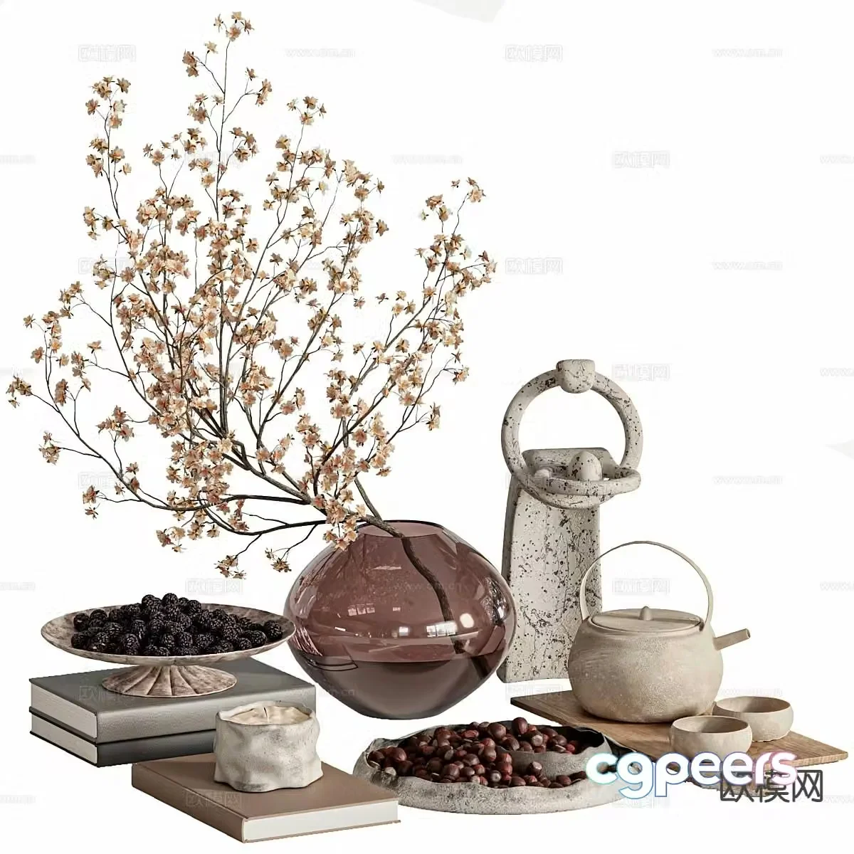 Desktop ornaments vase kettle 3d model
