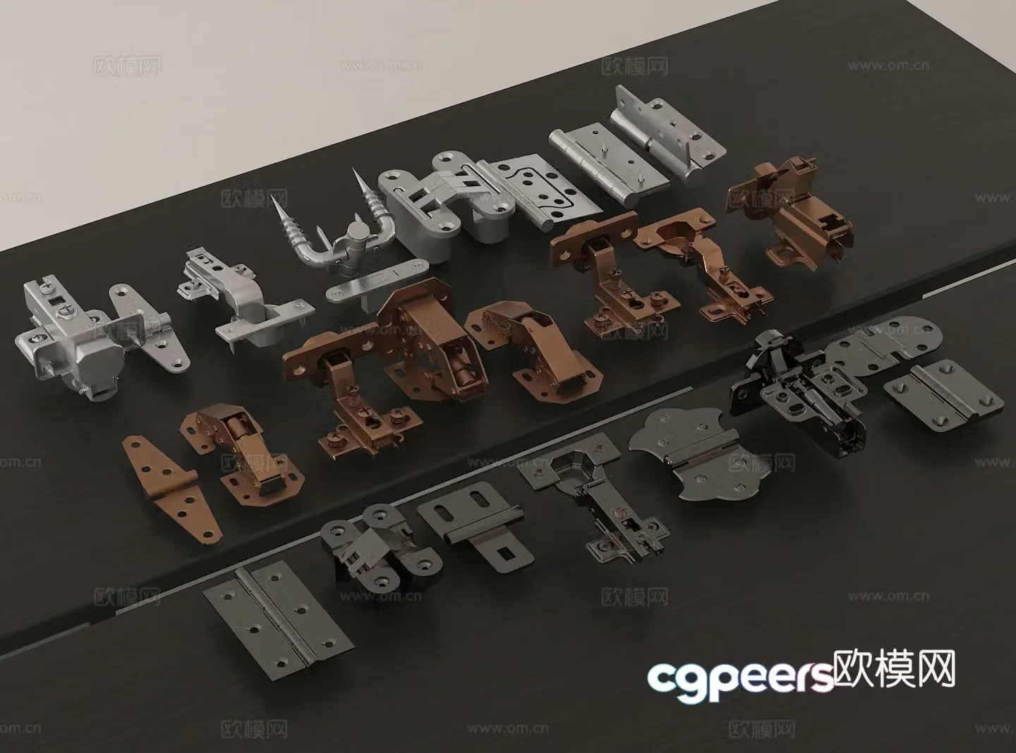 Furniture Hardware Hinges Metal Hinges Hardware Accessories Home Building Materials 3D Model