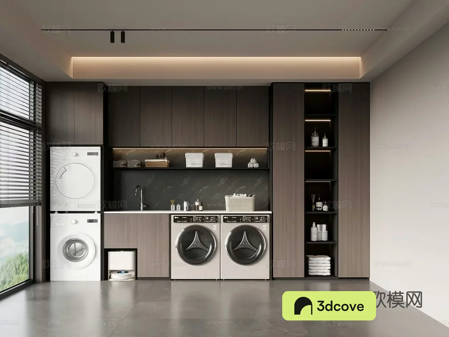 Laundry room Modern Italian laundry room Washing cabinet