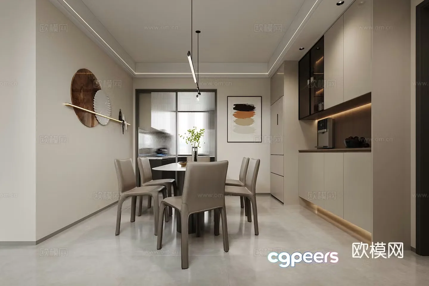 Modern restaurant 3d model