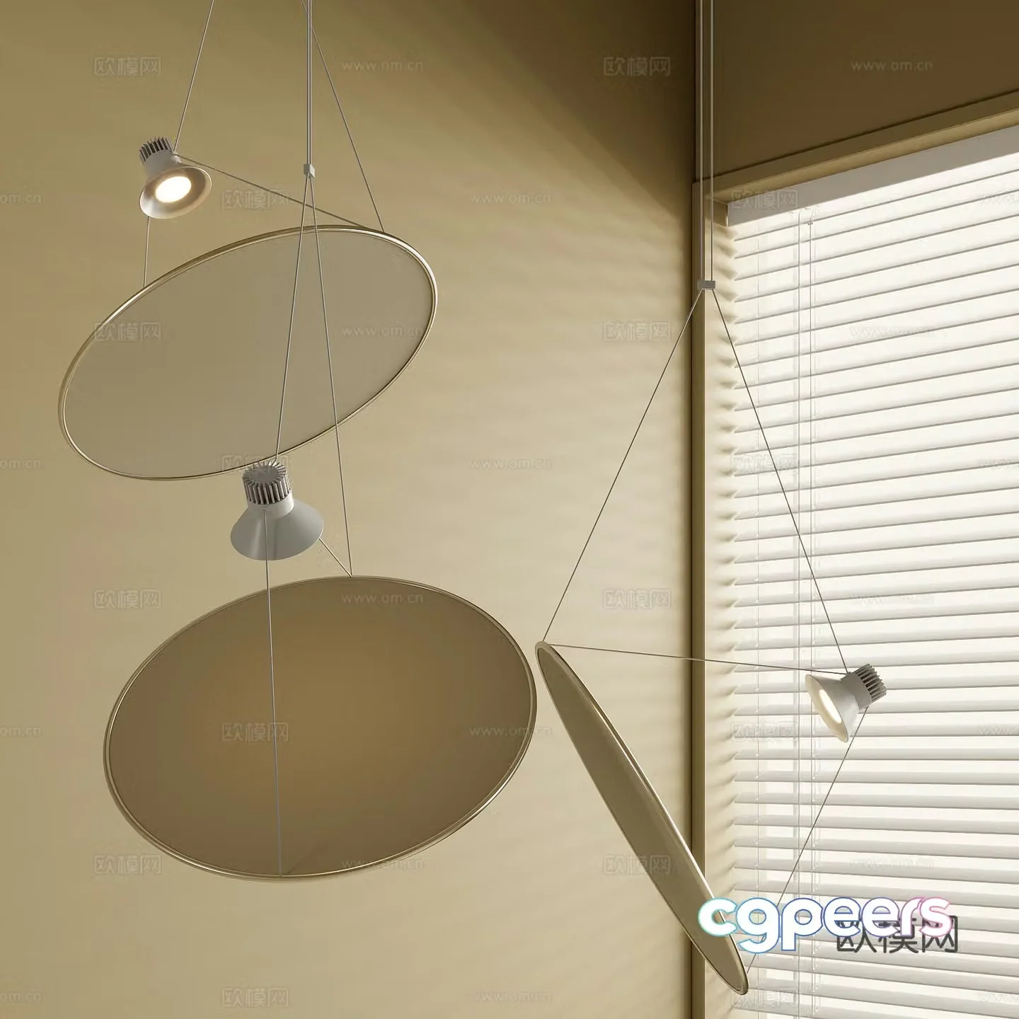 French chandeliers 3d model