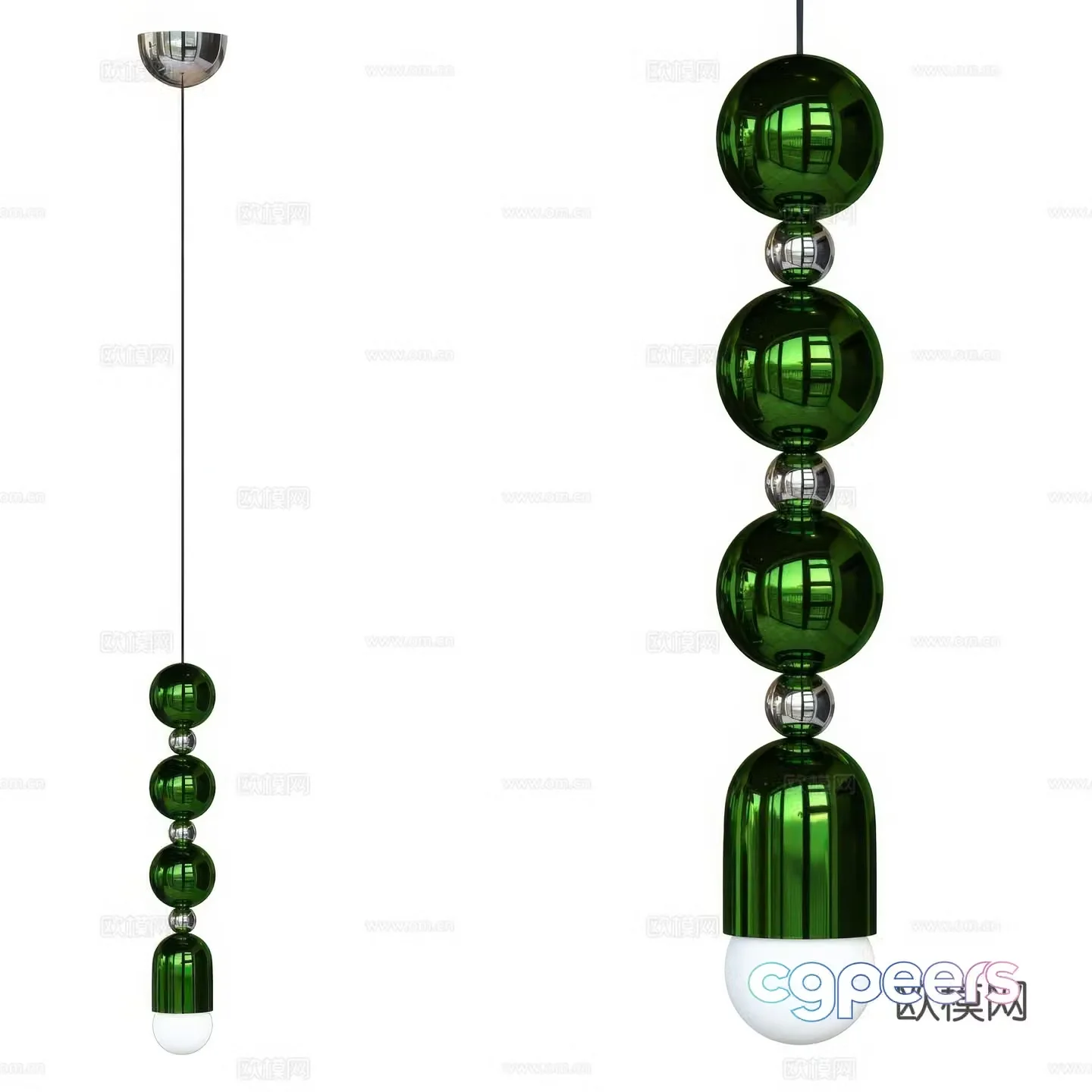 Modern minimalist decorative chandelier 3d model