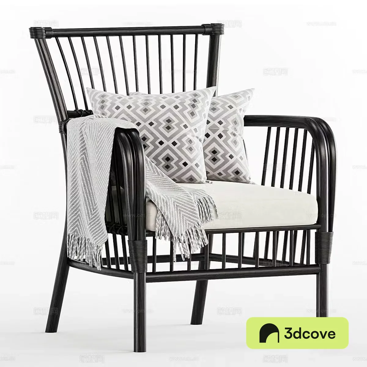 New Chinese bamboo woven leisure chair