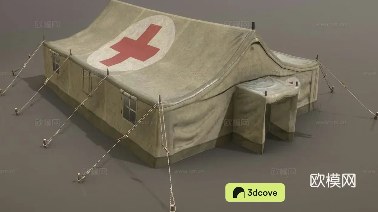 Military tent medical tent 3d model