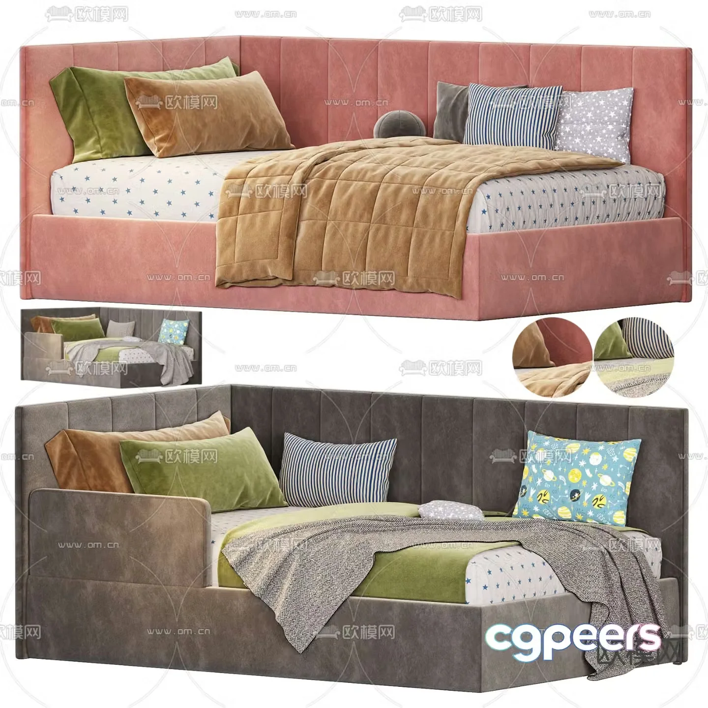 Children’s bed sofa bed 3d model