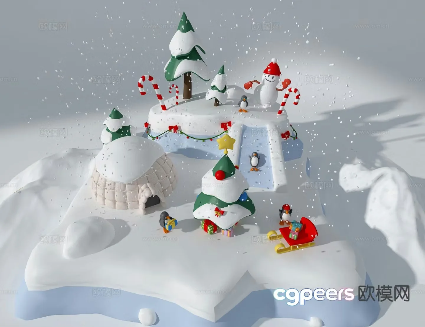 Children’s Christmas decoration snowman decoration 3D model