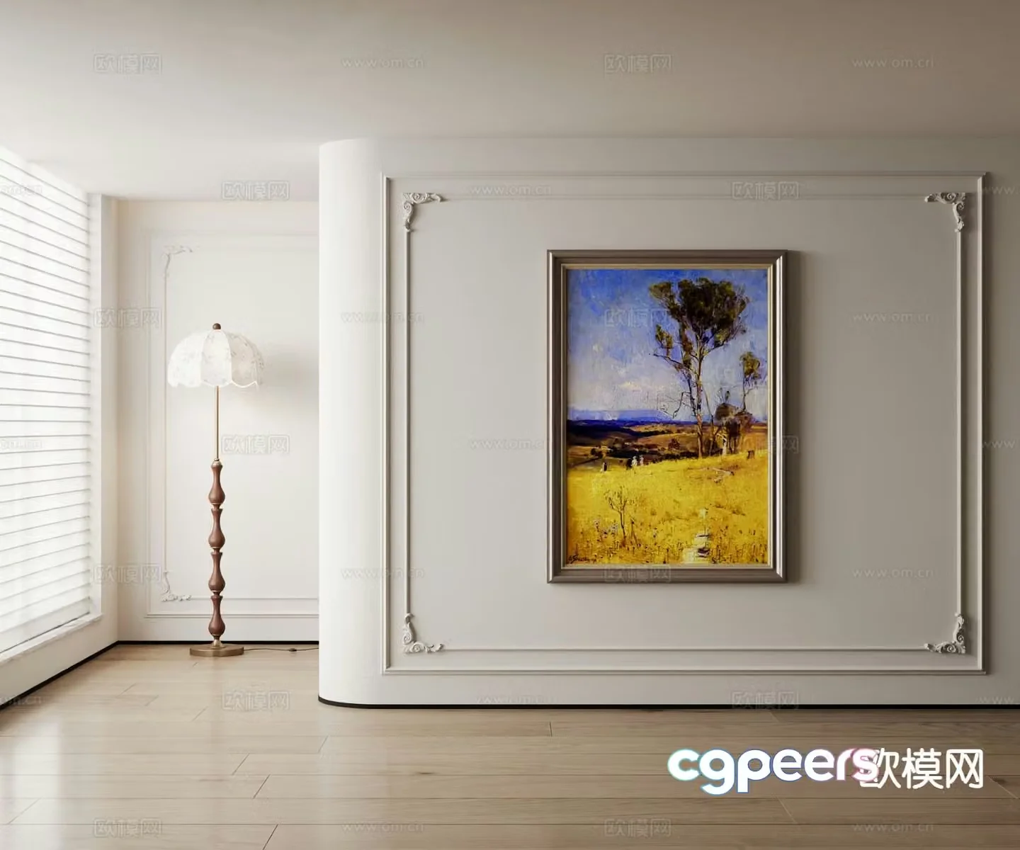 American oil painting art painting decorative painting 3d model
