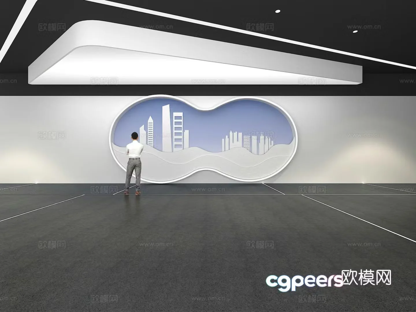Cultural wall Corporate culture wall Display wall Theme wall Exhibition hall Campus culture Corridor 3D model