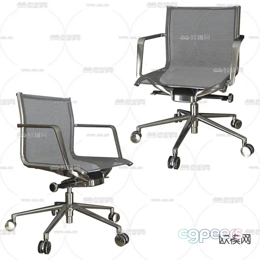 Aluminia modern office chair 3d model
