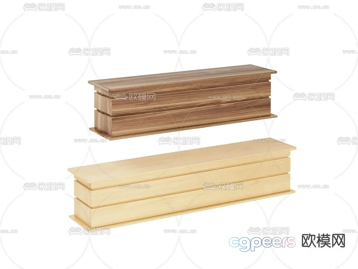 Solid wood TV cabinet floor cabinet 3d model