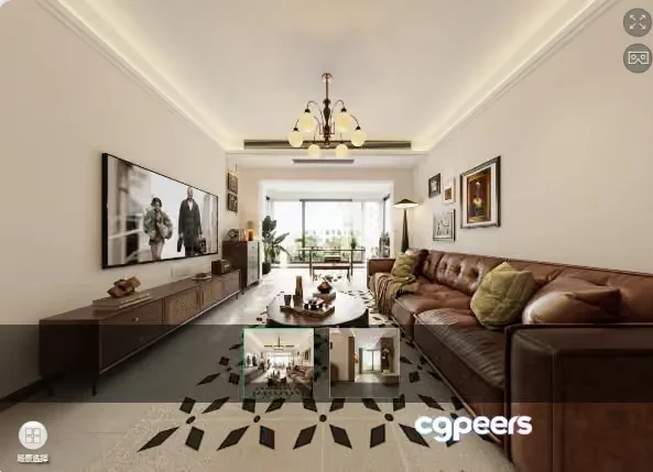 Modern Living Room 3D Model – 19524 – VRAY Render