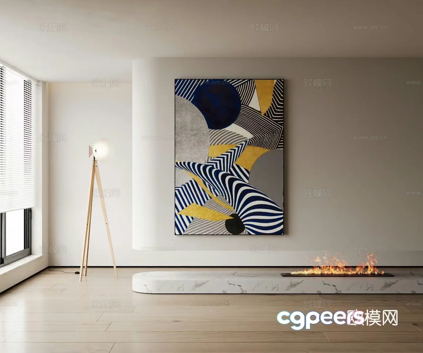 Modern decorative painting 3d model
