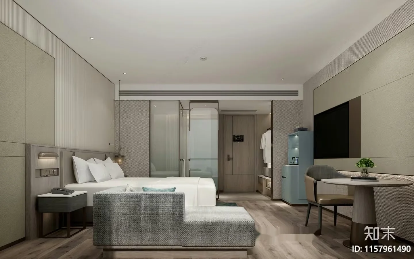Modern Hotel Room 3D Model – 10878 – VRAY Render