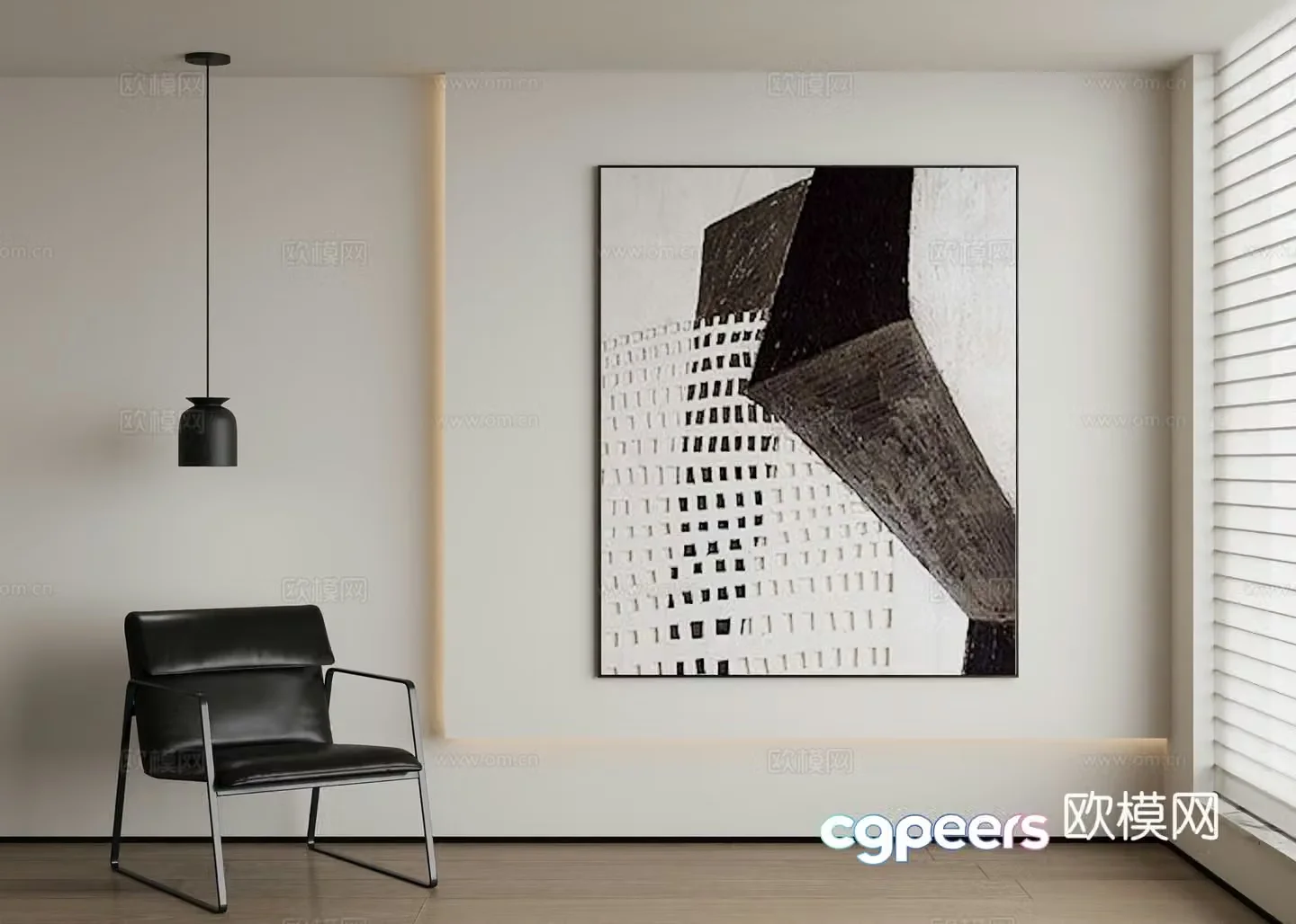Modern decorative painting 3d model