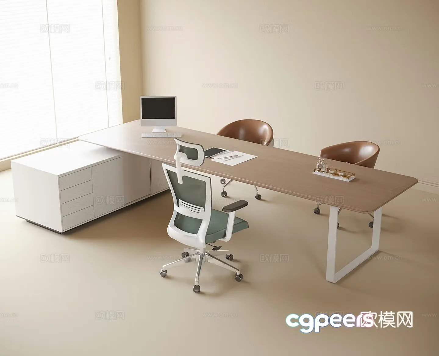 Modern office desk chair office chair 3d model