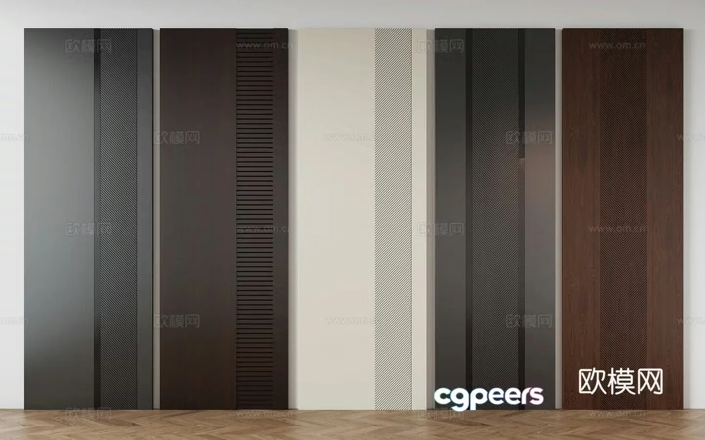 Modern wall panel 3d model