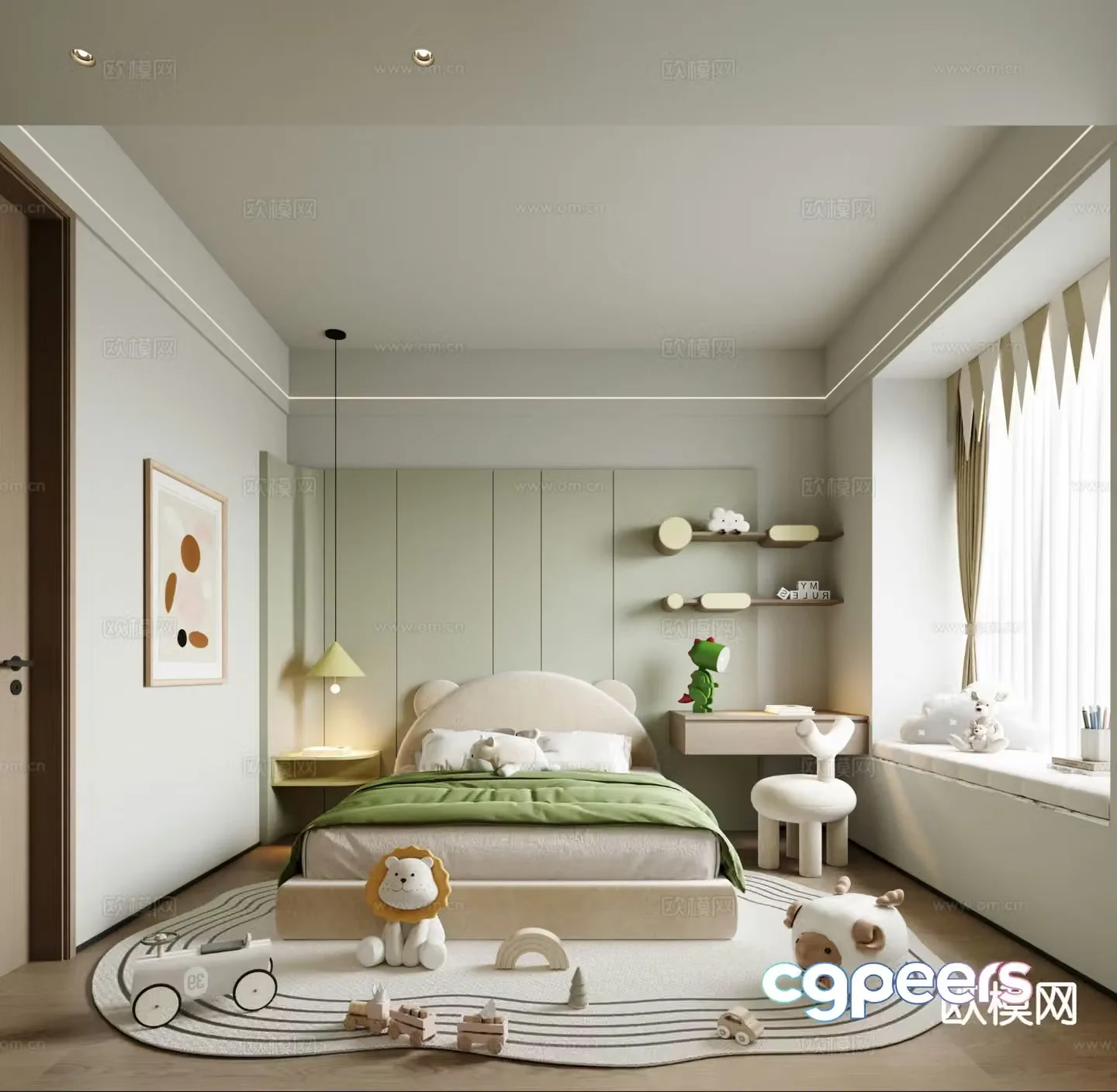 Modern children’s room children’s room 3d model