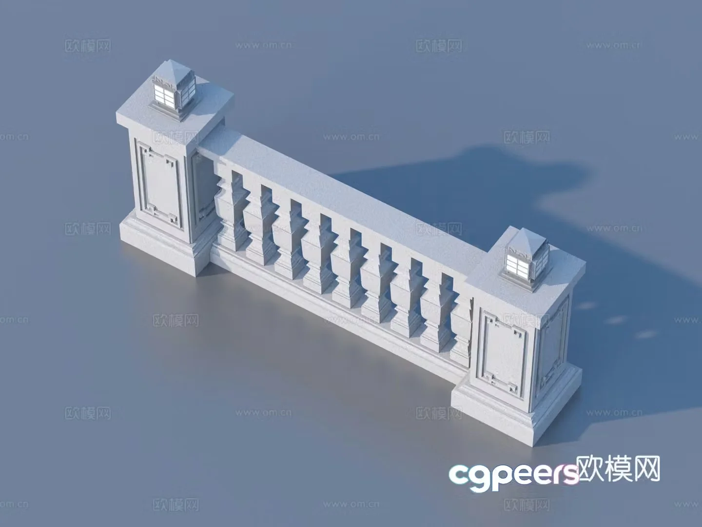 Fence Guardrail Railing 3d Model
