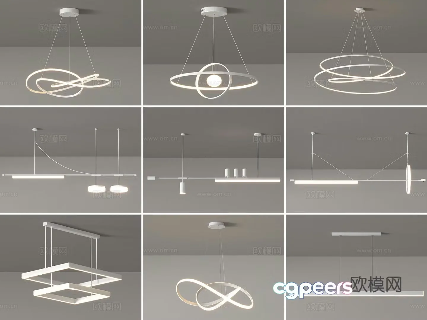 Living room chandeliers Simple Atmospheric 2024 Living room lamps Dining lamp Zhongshan lamps Whole house 3D model