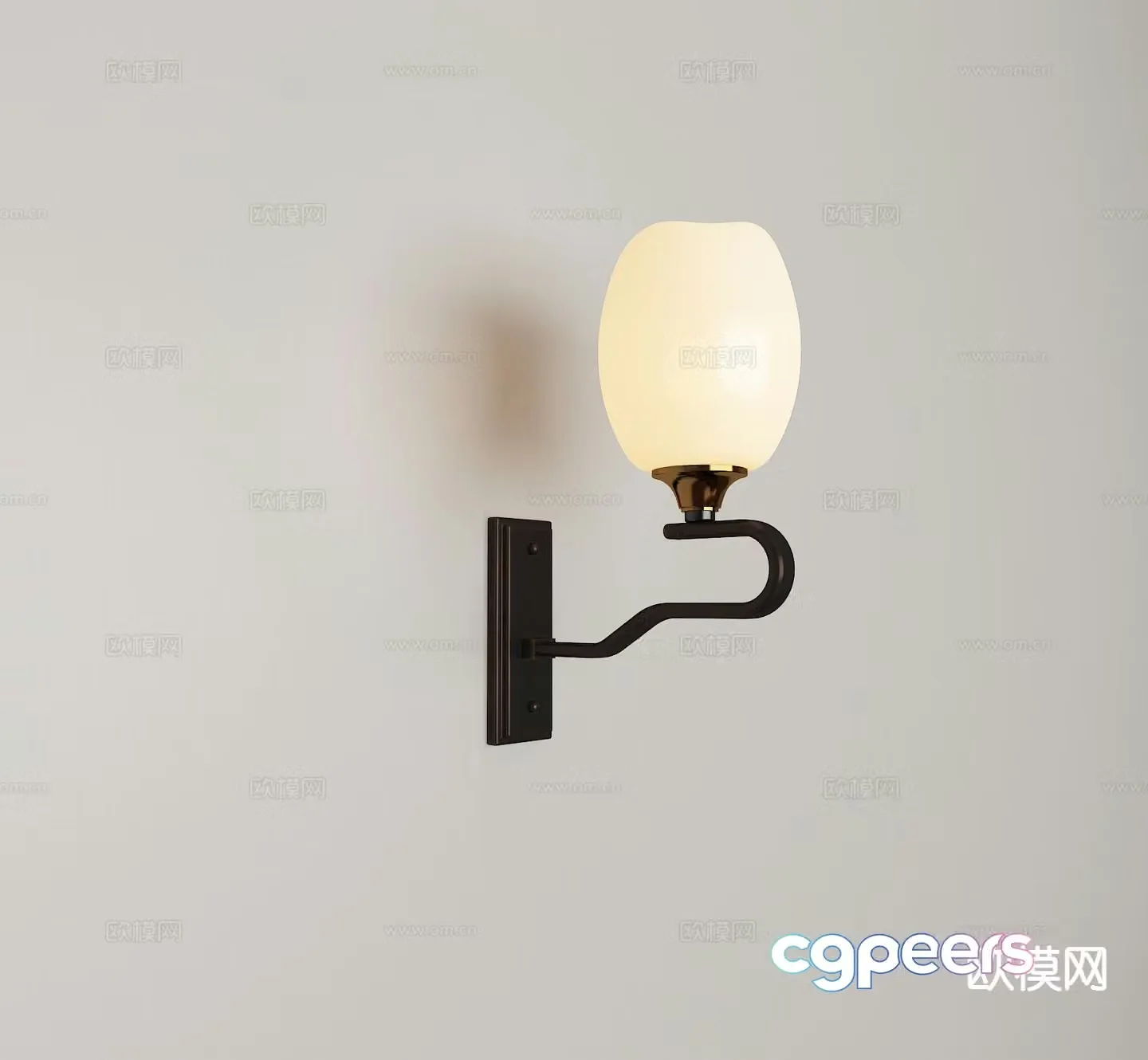 New Chinese style wall lamp 3d model