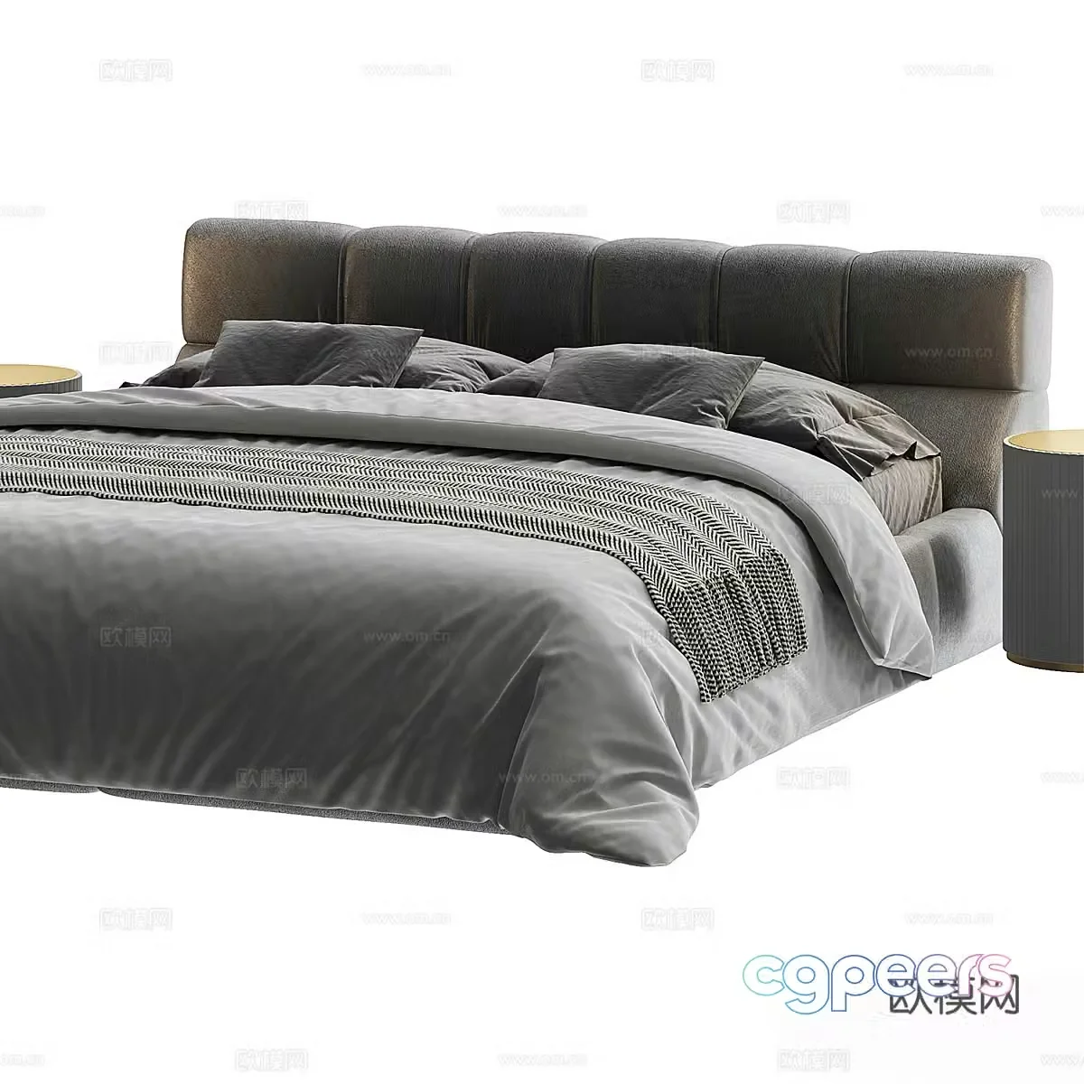 Double bed 3d model