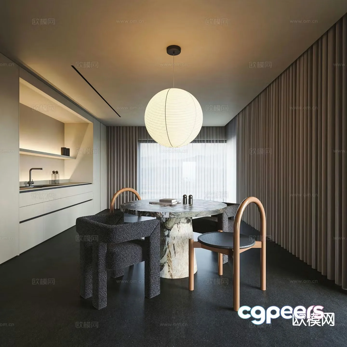 Modern restaurant 3d model