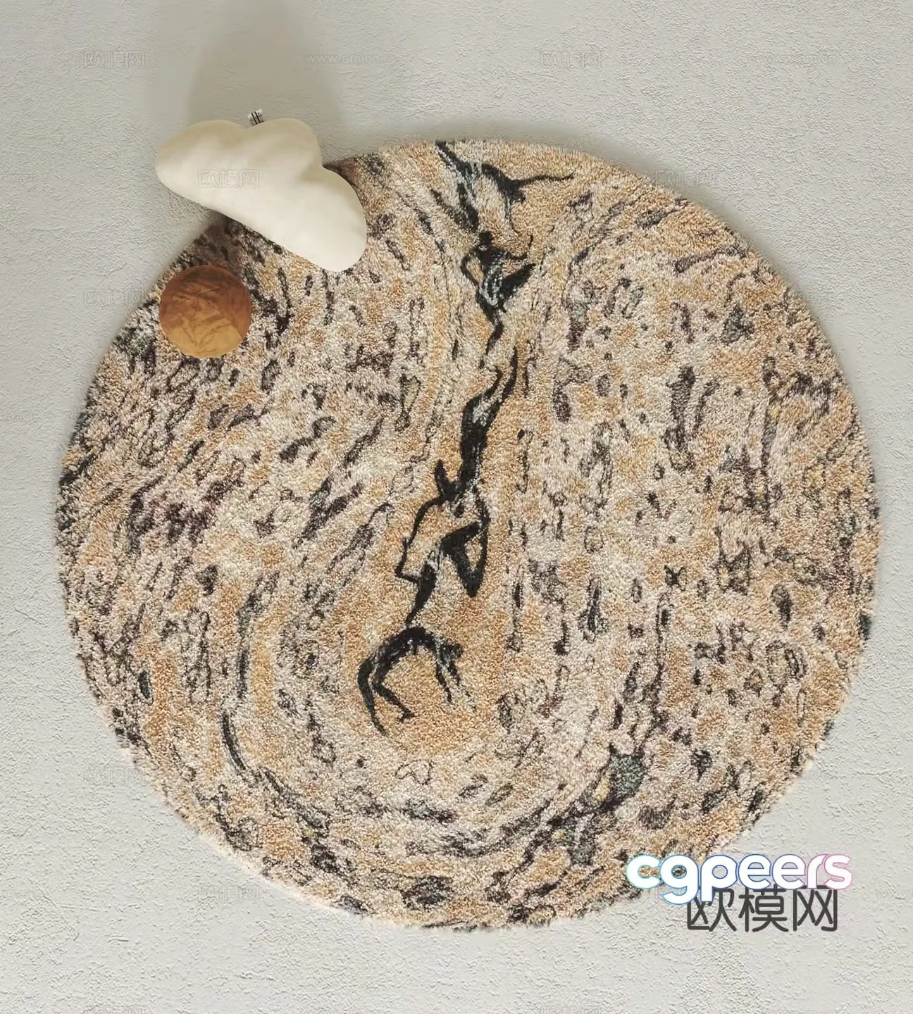 Modern carpet Plush carpet 3d model