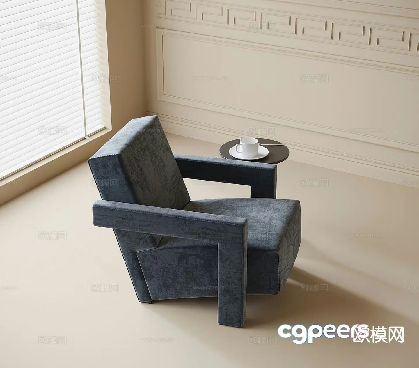 Modern leisure chair chair 3d model