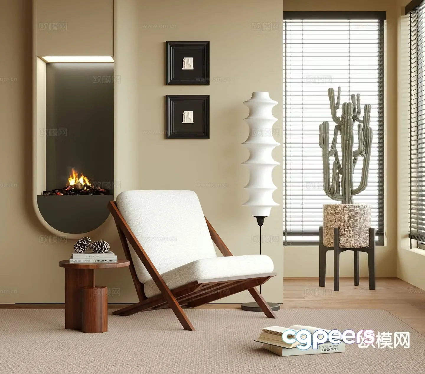 Modern leisure chair chair 3d model