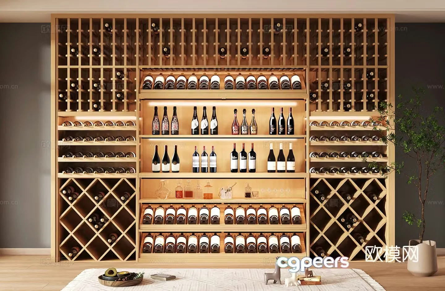 Wine cabinet design Wine cabinet red wine cabinet bar wine cabinet partition wine cabinet 3D model