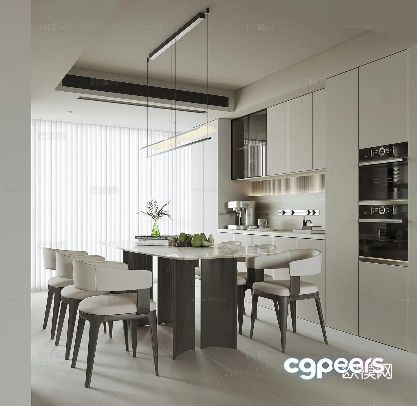 Modern restaurant 3d model