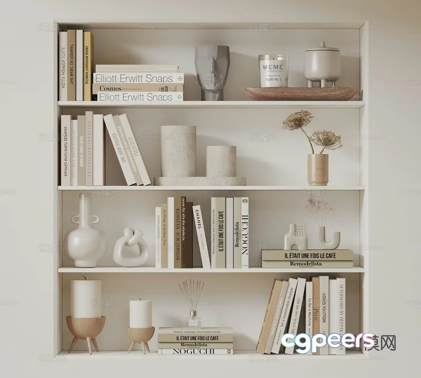 Modern jewelry ornaments Books Books Vase Ceramic 3d model