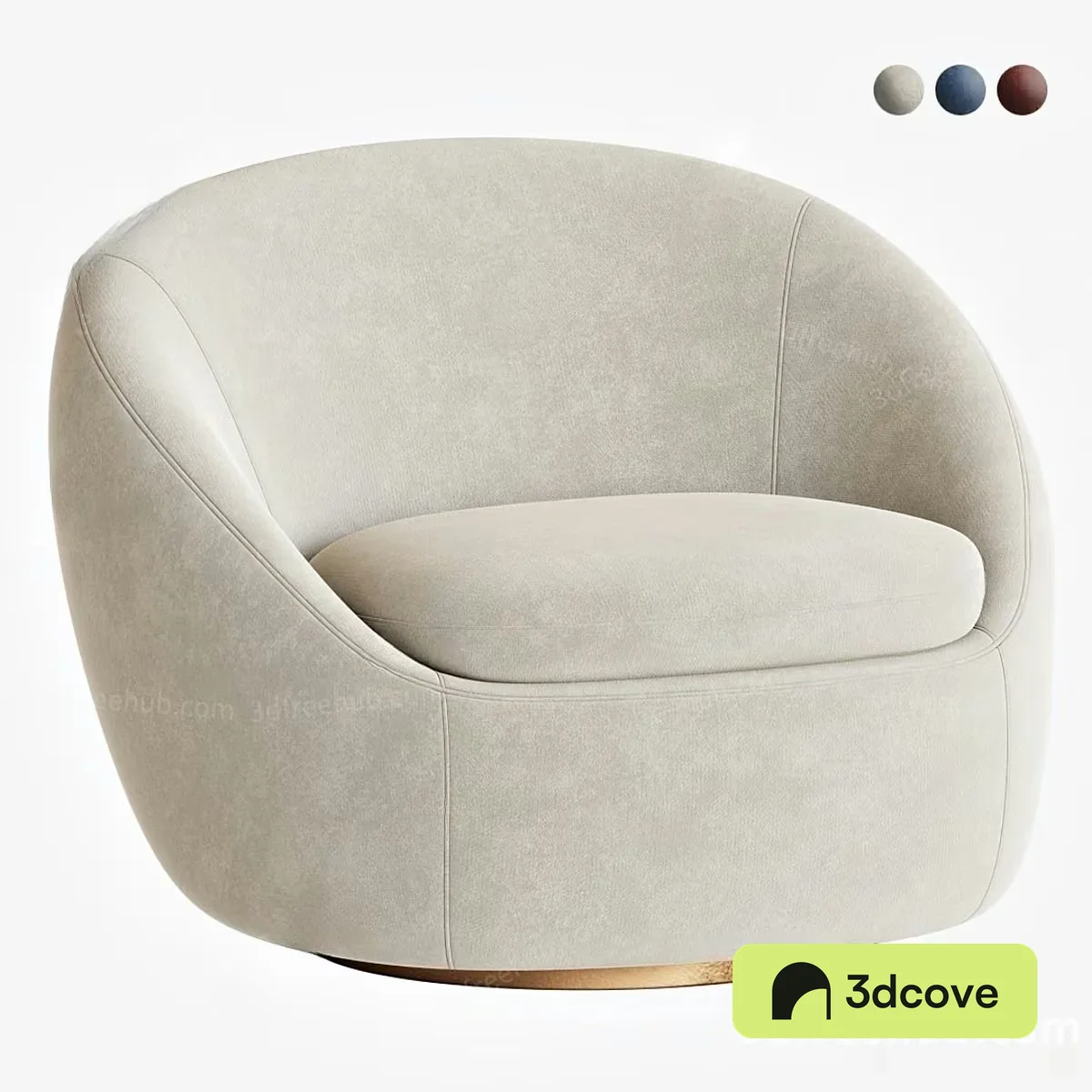A White Swivel Chair