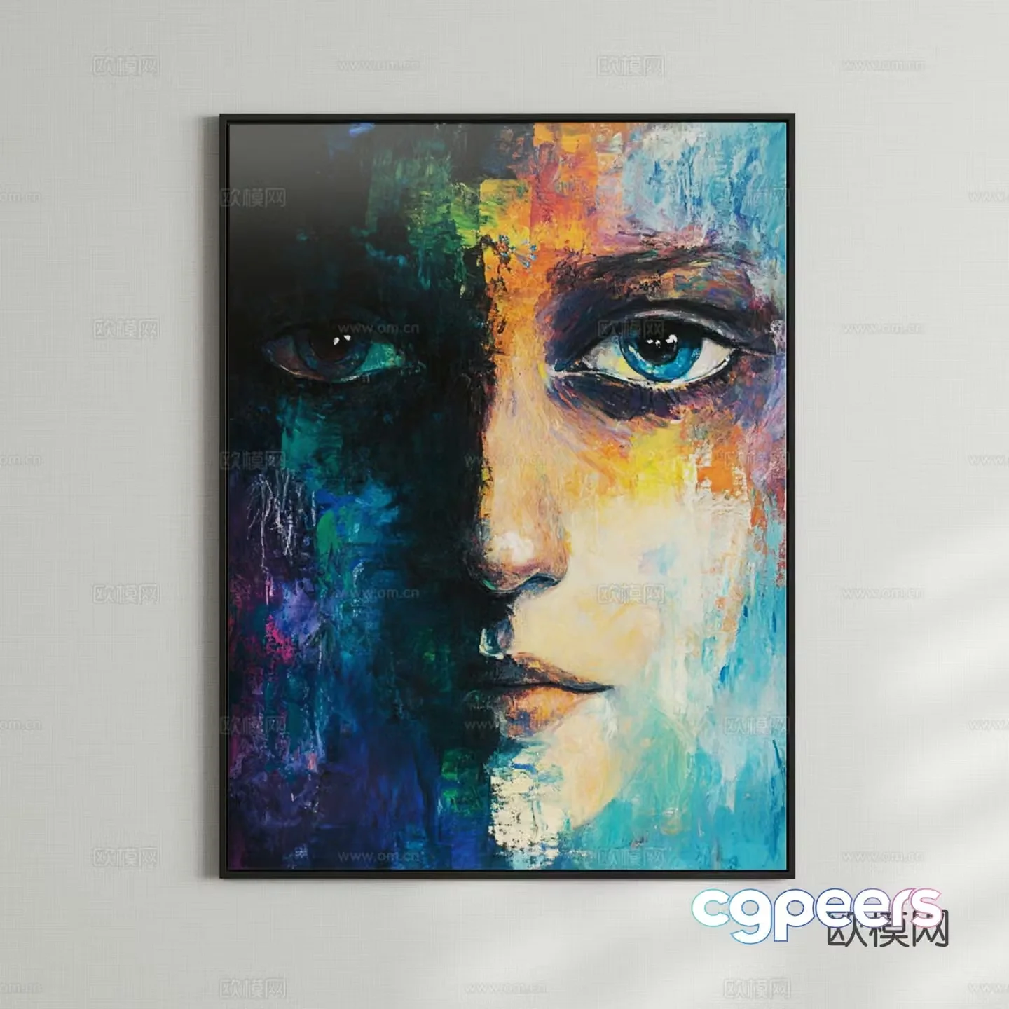 Modern creative oil painting art painting decorative painting 3D model