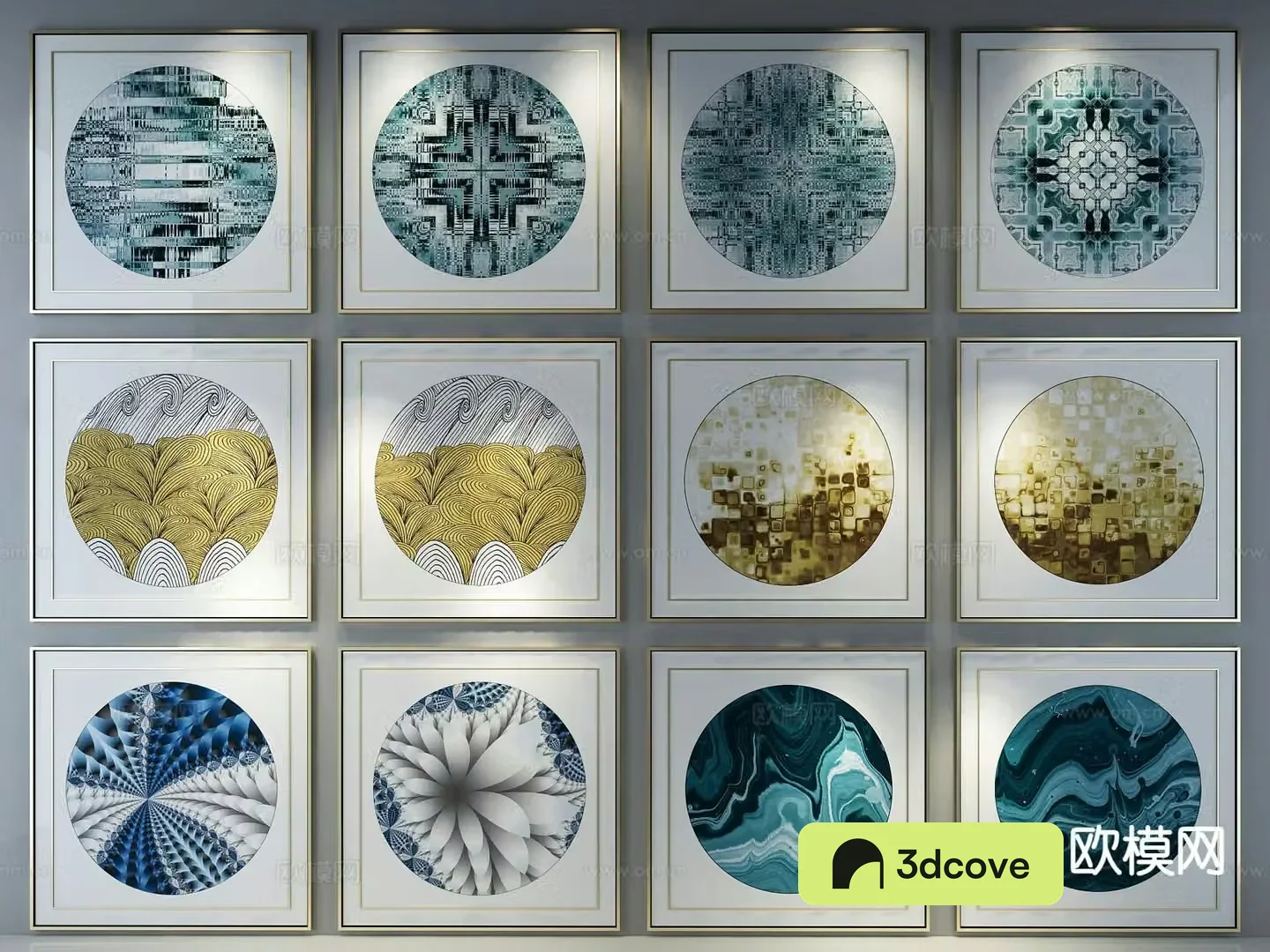 New Chinese texture painting decorative painting