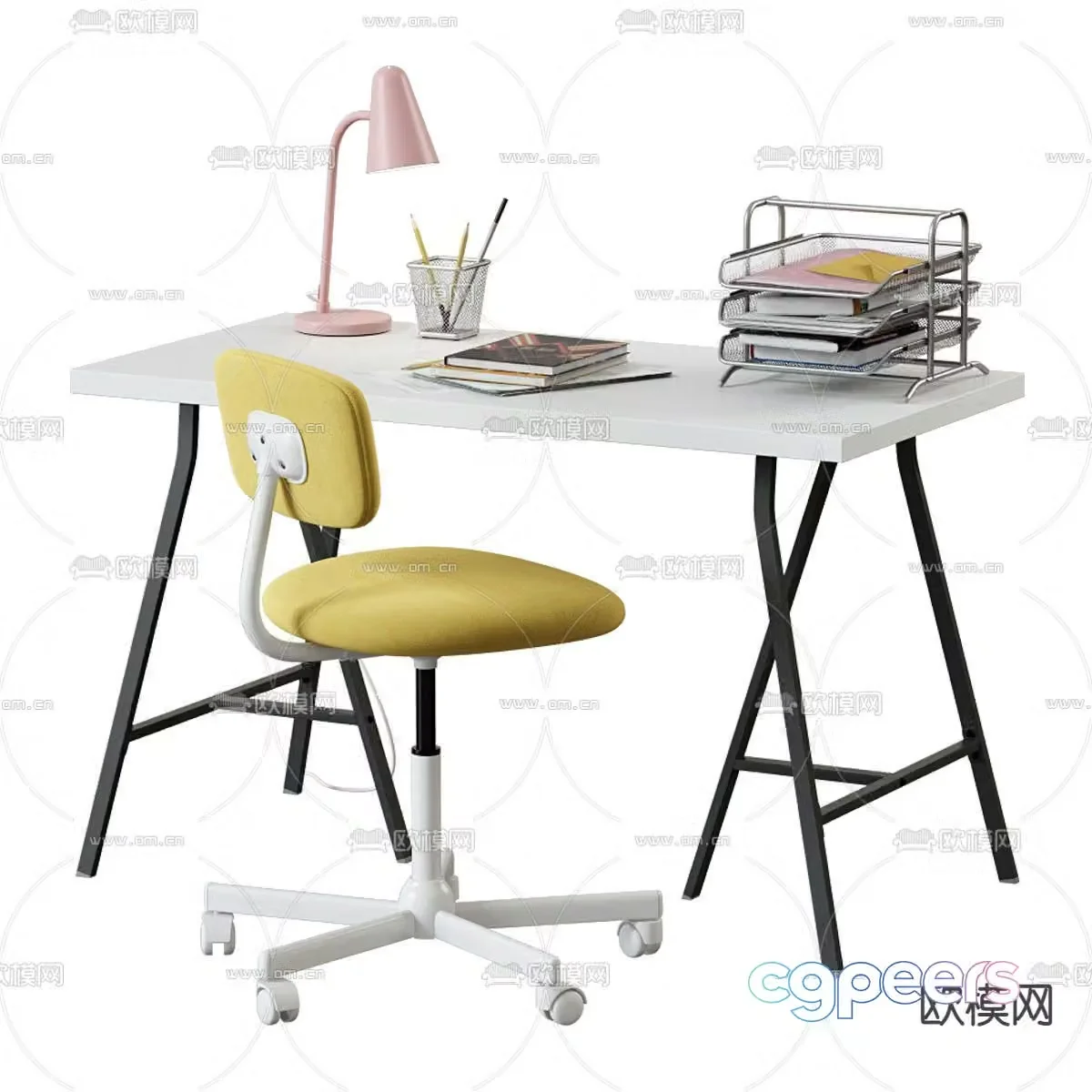 IKEA children’s desk study table 3d model