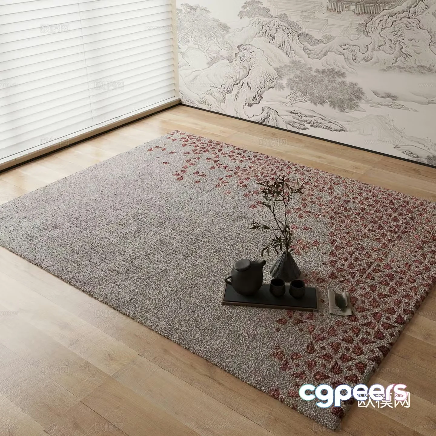 New Chinese carpet 3D model