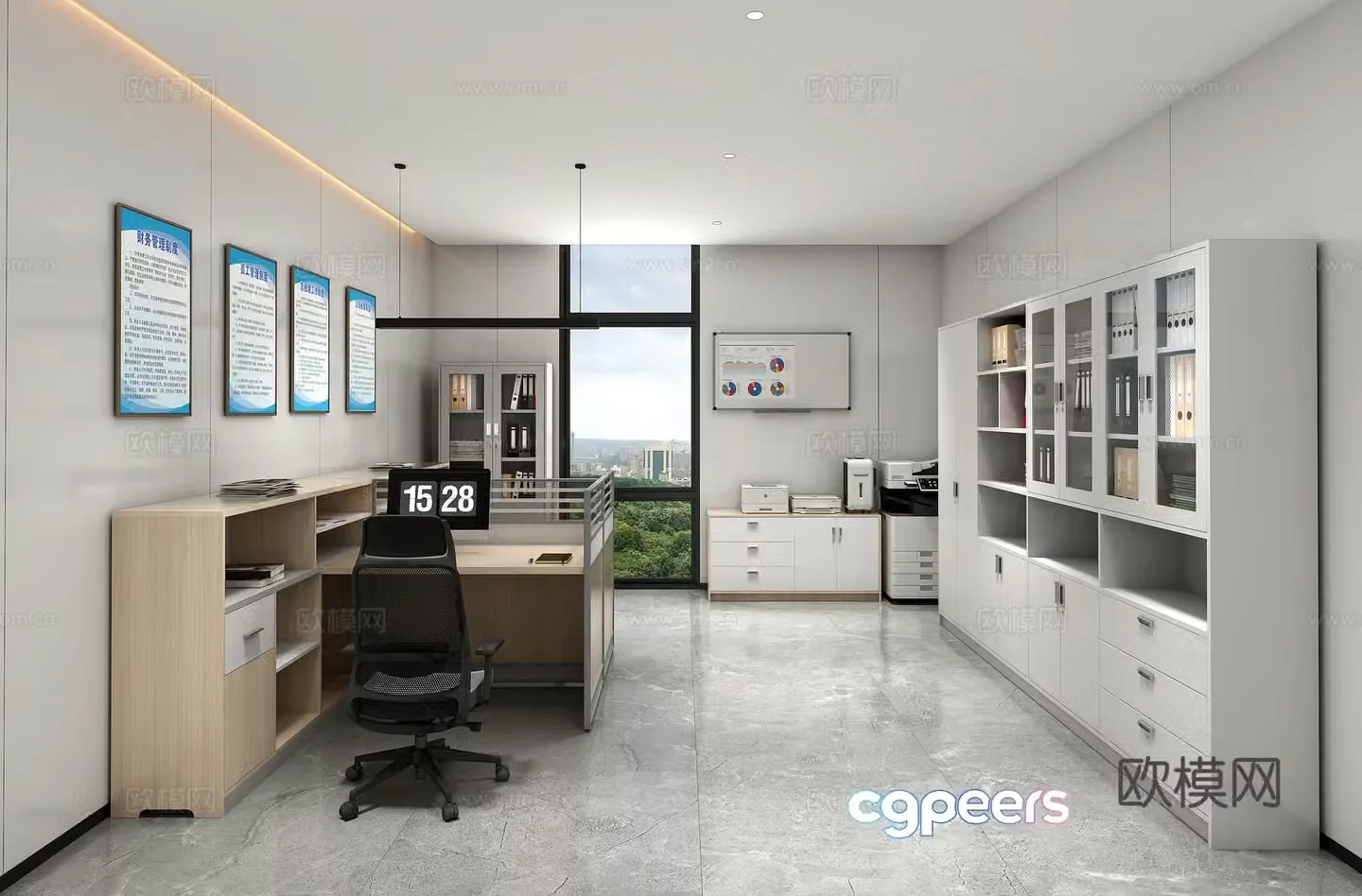 Finance Office 3D Model