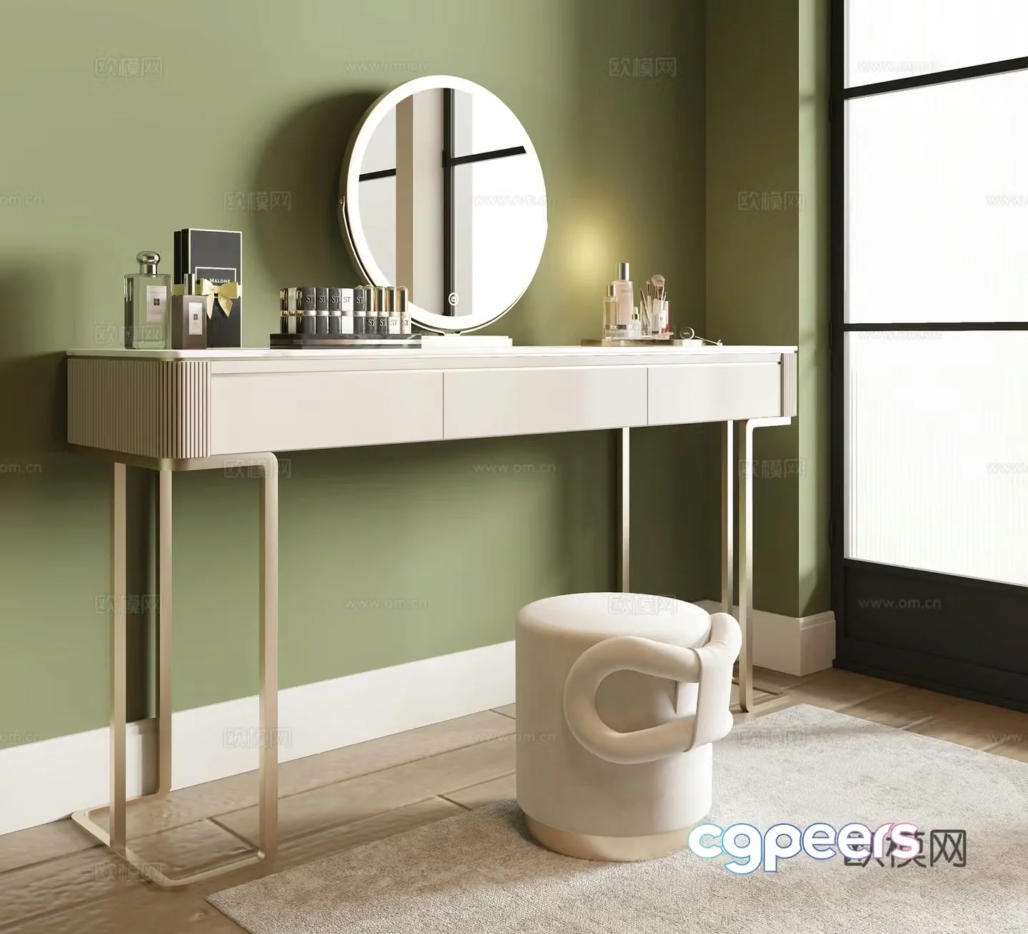Modern dressing table 3d model
