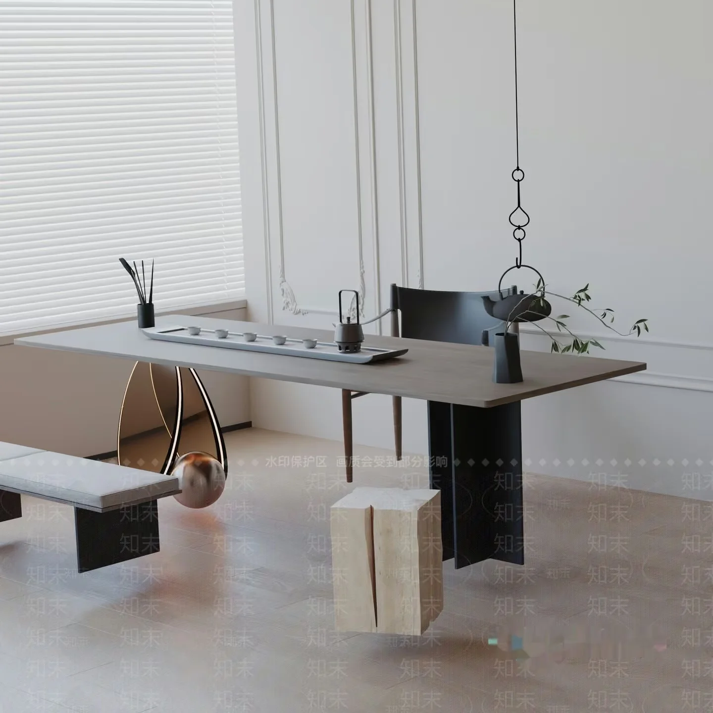 Modern Dining Room 3D Model – 16517 – VRAY Render