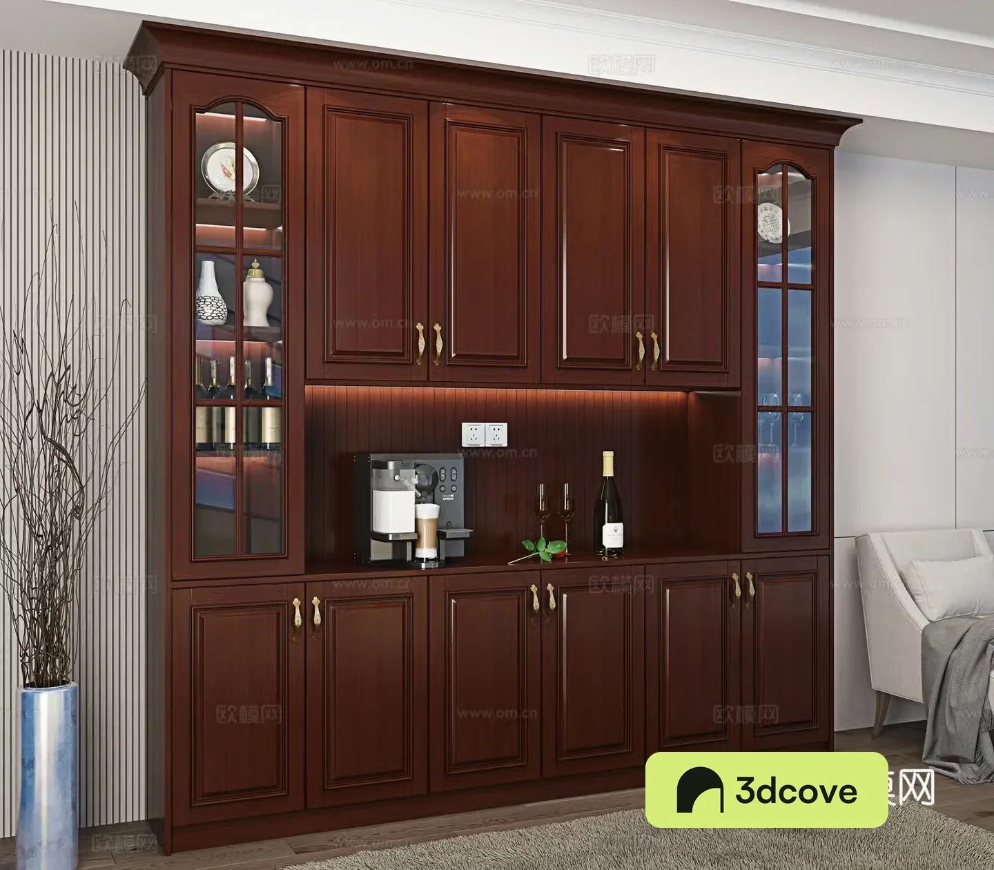 European wine cabinet sideboard