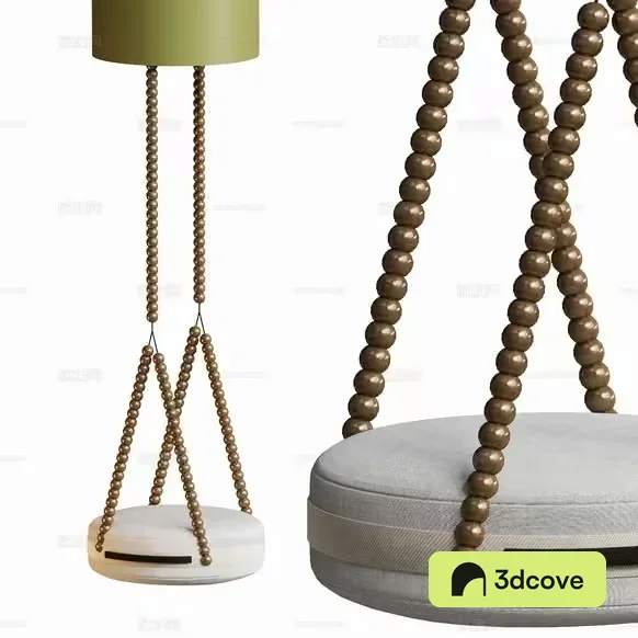 Gold Beaded Lamp
