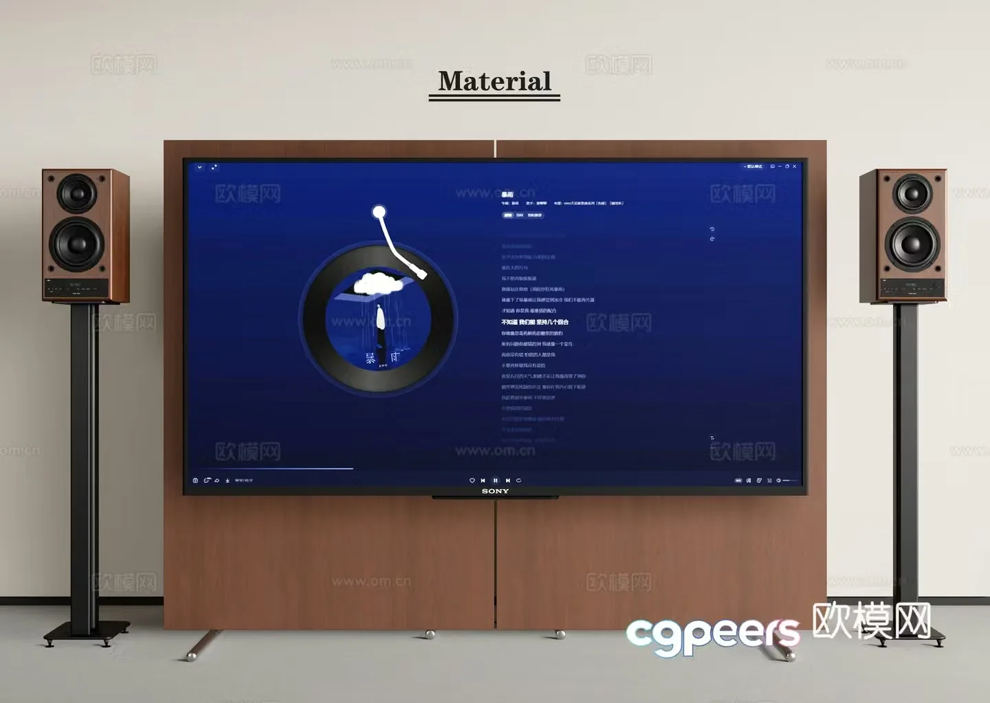 TV Painting TV TV Stand Mobile TV Audio 3D Model