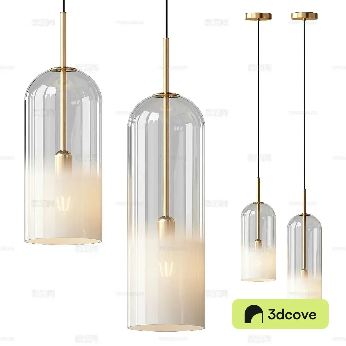 Modern light luxury minimalist glass chandelier