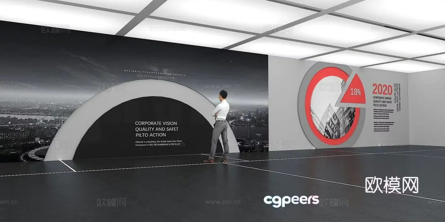 Cultural wall Corporate culture wall Display wall Classroom Exhibition hall Campus culture Corridor 3D model