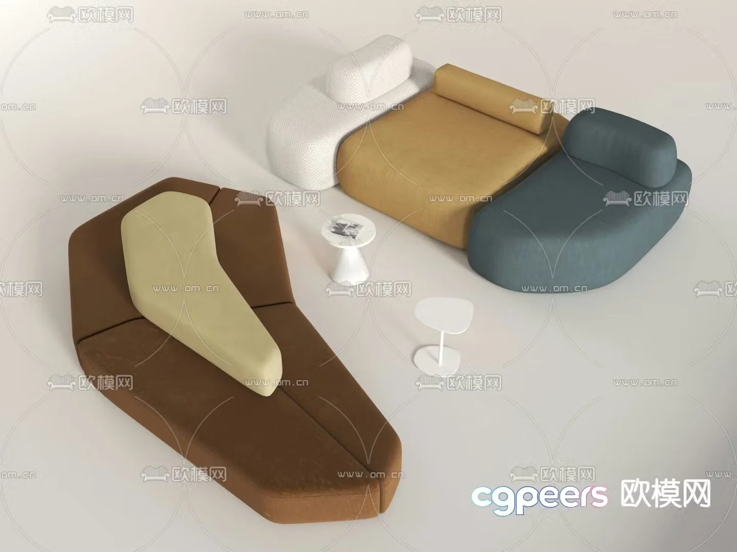 Lobby sofa leisure sofa 3d model