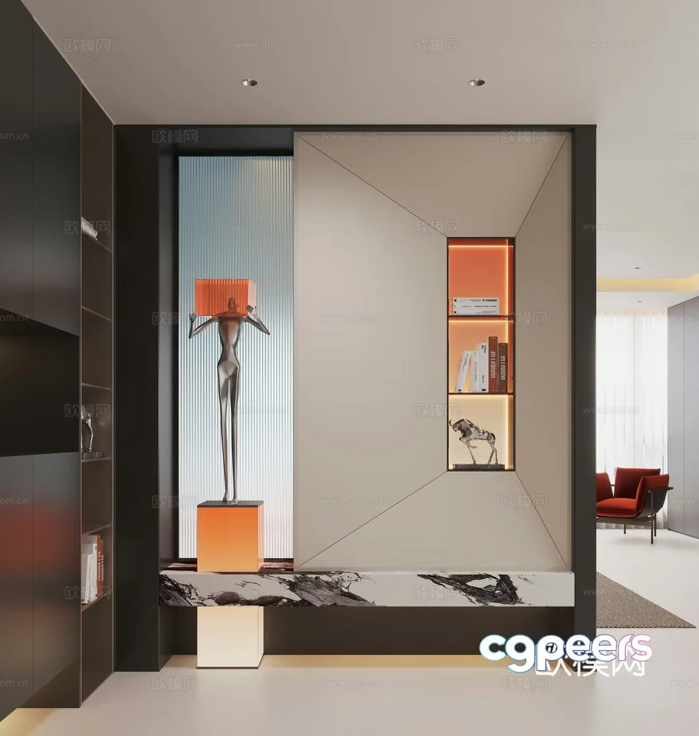 Modern entrance hallway Decorative entrance hallway Entrance entrance hallway 3D model
