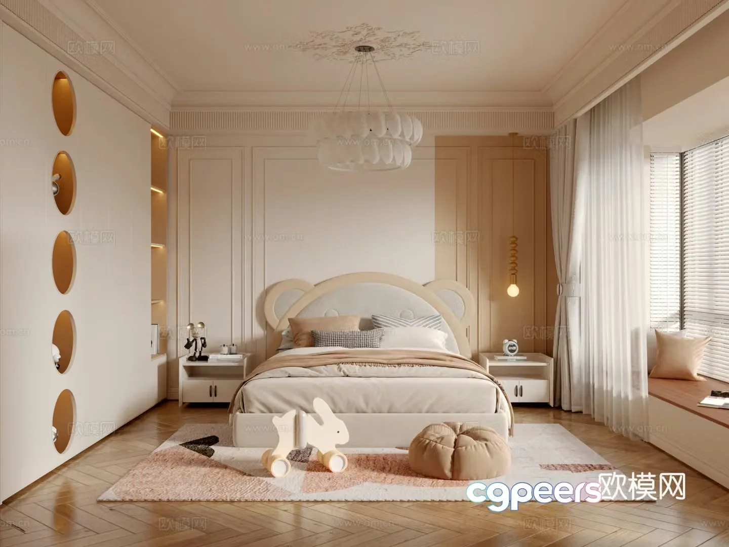 French girl room 3d model