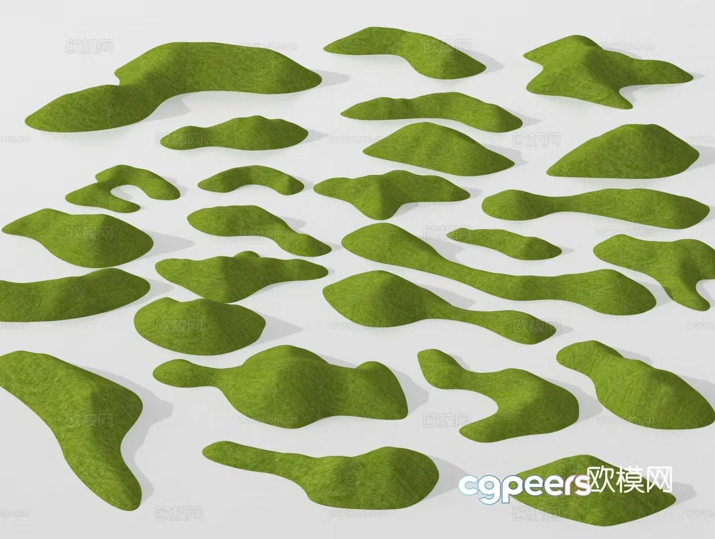 Moss Terrain Micro Terrain Hill Mound 3D Model
