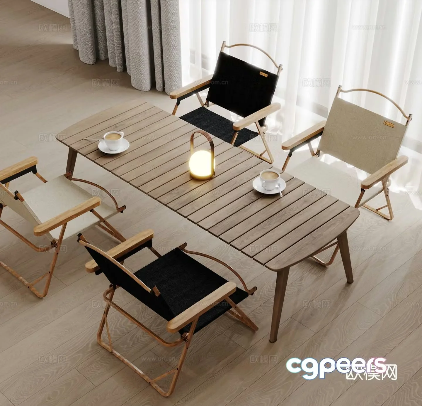 Outdoor tables and chairs camping tables and chairs 3d model